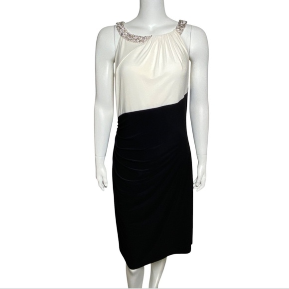 Lauren Ralph Lauren Evening Dress Womens Size 12 Sleeveless Embellished - Picture 1 of 8